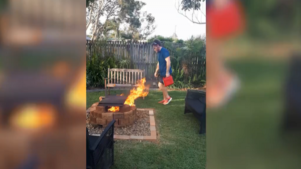 وليمة شواء كادت تتحول إلى كارثة نارية! (فيديو)