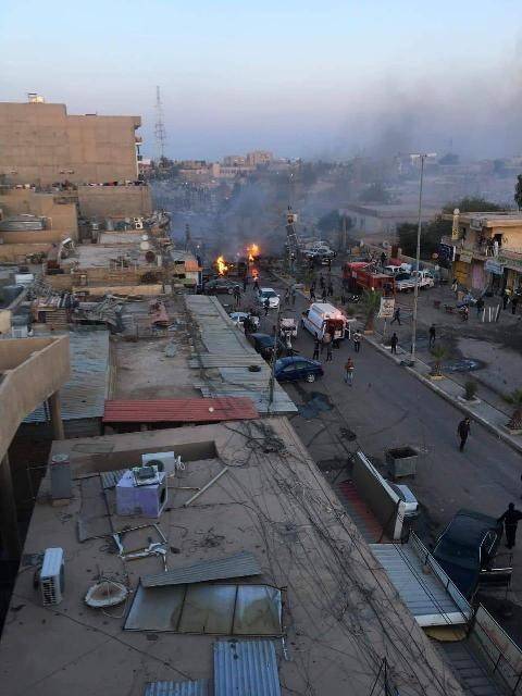 بالصور قتلى وجرحى بتفجير سيارة مفخخة في تكريت العراقية