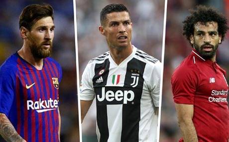 صراع جديد يجمع ميسي ورونالدو وصلاح