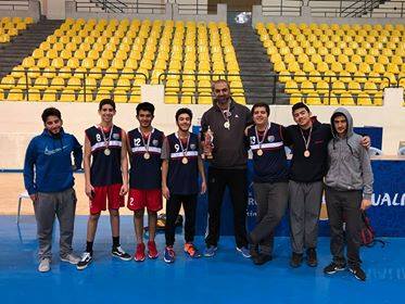 المركز الاول لفريق كرة السلة في مدارس ساندس الوطنية  على مستوى وزارة التربية والتعليم