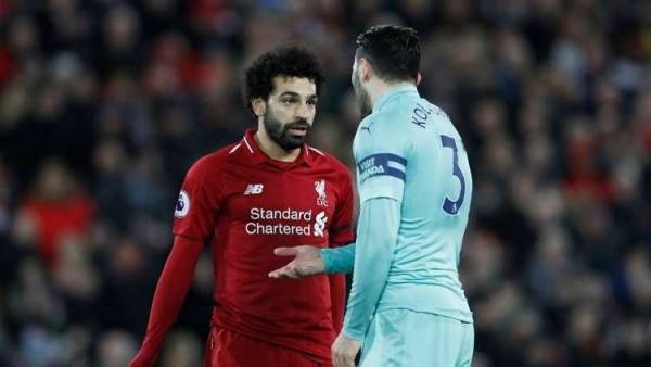 مشادة كلامية بين صلاح وقائد أرسنال