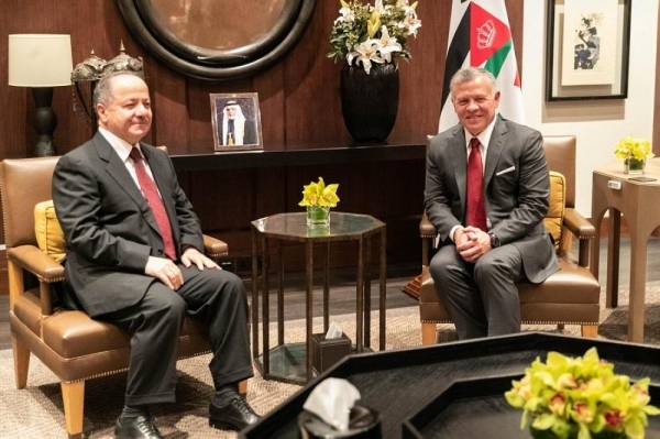 الملك يستقبل الرئيس السابق لإقليم كردستان العراق