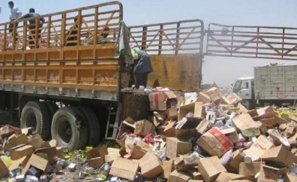 اتلاف طن من المواد الغذائية في معان