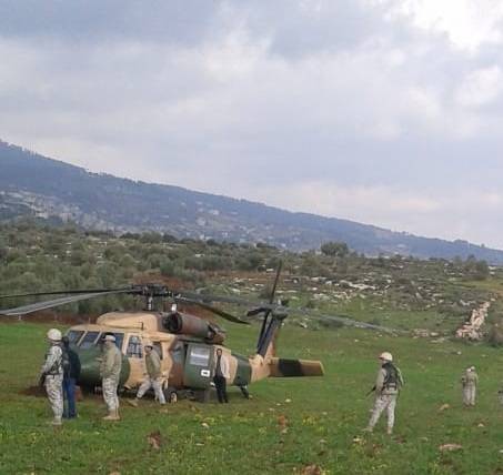 هبوط طائرة عامودية اضراريا في جرش ..صور