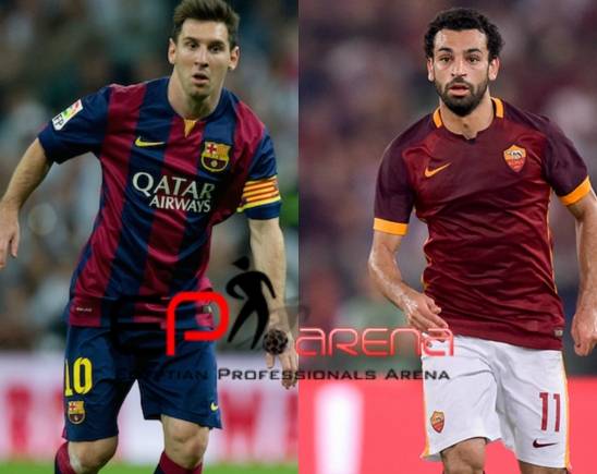 شاهد بالفيديو ..ميسي يرد على تحدي محمد صلاح