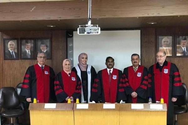 رسالة ماجستير للطالبة شروق شقير كلية الصيدلة والعلوم الطبية في جامعة عمان الاهلية