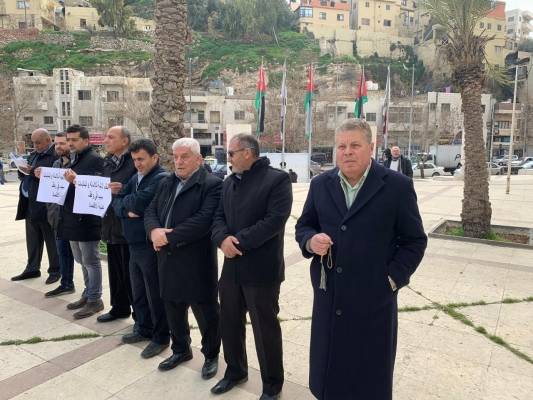 اعتصام امام امانة عمان للمطالبة بوقف العمل بنظام الابنية لمدينة عمان