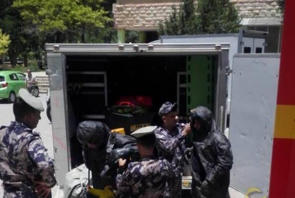 العثور على قذيفة قديمة على طريق عمان جرش