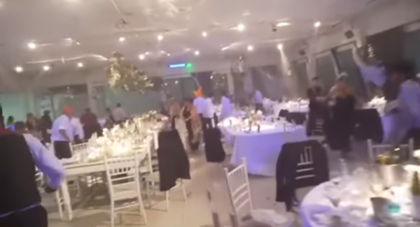 شاهد بالفيديو ماذا فعل إعصار بأحد الأعراس في الأرجنتين