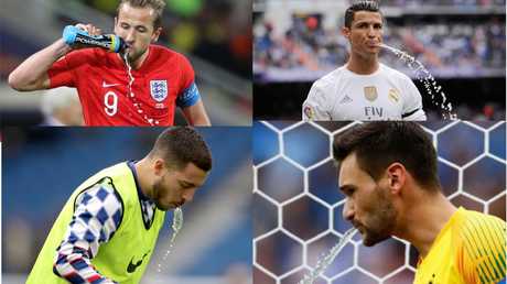 لماذا يبصق لاعبو كرة القدم الماء بدلا من ابتلاعه ؟