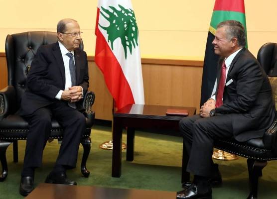 الملك والرئيس اللبناني يبحثان العلاقات الأخوية والأوضاع في المنطقة
