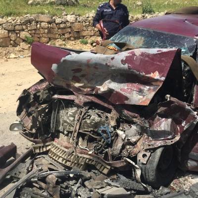 إصابة (9) أشخاص  اثر حادث تصادم في وادي شعيب