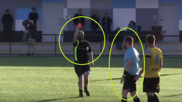 في لقطة نادرة.. حكم يطرد حكما.. والنتيجة حرمان 10 أعوام