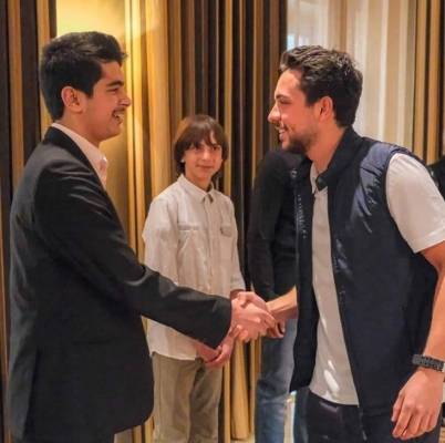 سمو ولي العهد الأمير الحسين يلتقي الطلبة المتأهلين في مسابقة إنتل العالمية