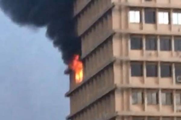 حريق في عمارة الصائغ بمنطقة العبدلي