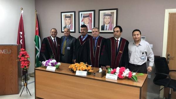 مناقشة رسالة ماجستير في جامعة الشرق الأوسط حول الإعلام الرياضي في العراق ودوره في نشر الثقافة الرياضية