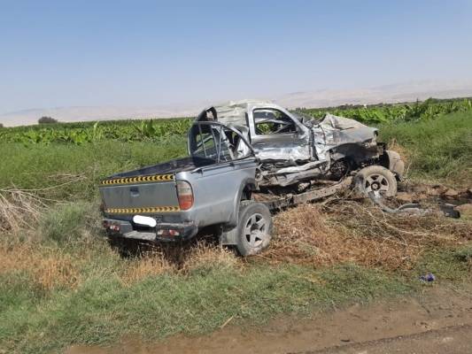 وفاة شخص واصابة اخرين في حادث تصادم مروع غرب البلقاء (صور)