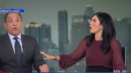 شاهد.. ارتعاب مذيعين أمريكيين لحظة وقوع زلزال كاليفورنيا