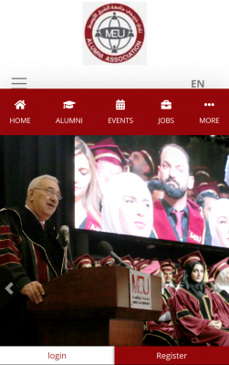 الشرق الأوسط تطلق تطبيق MEU Alumni الطلابي الالكتروني