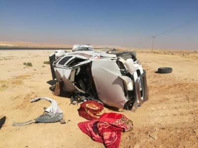 وفاة شخصان اثر حادثي دهس وتدهور في الرزقاء (صور)