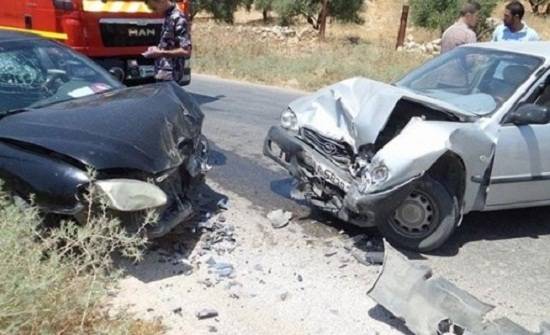 (8) اصابات بحادث تصادم في ناعور