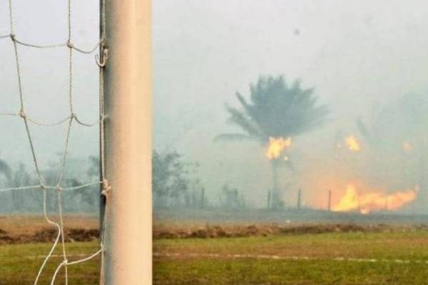 حرائق الأمازون توقف مباراة كرة قدم