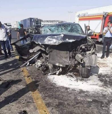 بالصور...5 وفيات و3 اصابات بحادث سير مروع في الصحراوي