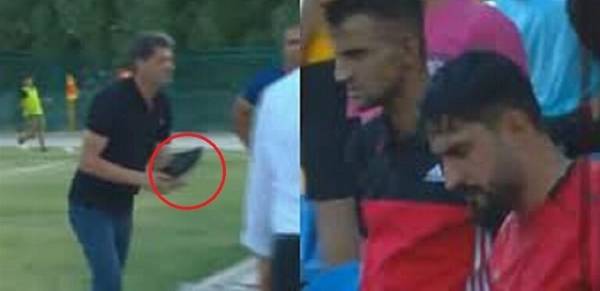 مدرب يفقد أعصابه .. هكذا قذف مشجعاً بحذائه