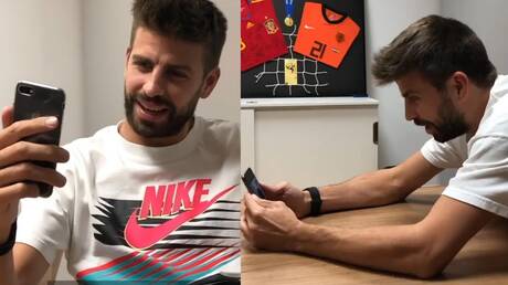 بالفيديو.. بيكيه ينشر رقم هاتفه والآلاف يراسلونه ...(تعرف على رقم هاتفه)