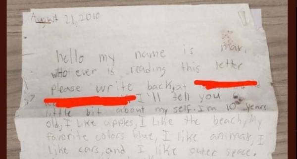 ألقى رسالة في المحيط.. وأتاه الرد بعد 9 سنوات