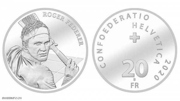 فيدرر أول إنسان حي على عملة بتاريخ سويسرا