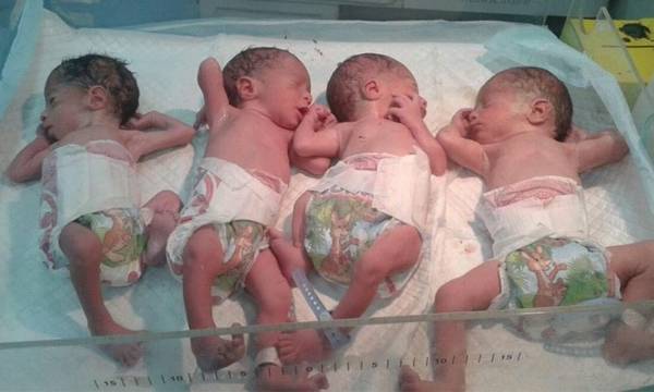 روسية تنجب أربعة توائم من زوجها الخليجي