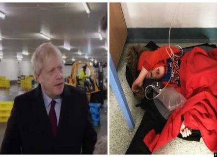 رئيس الوزراء البريطاني يتجنب رؤية صورة فتى مريض ملقى على أرض مستشفى