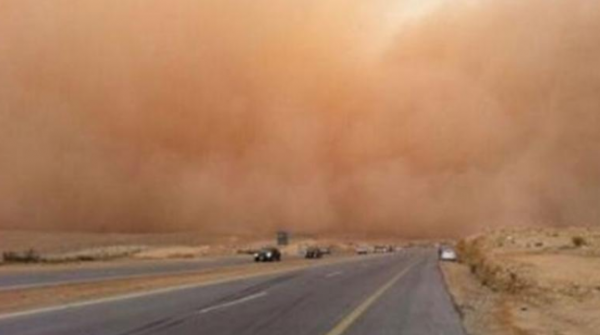 مناطق الخط الصحراوي والبحر الميت ووادي عربة تتعرض للغبار الكثيف والرياح الشديدة
