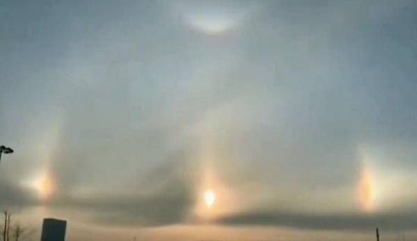 شاهد : في ظاهرة نادرة الحدوث .. 3 شموس تضيء سماء الصين