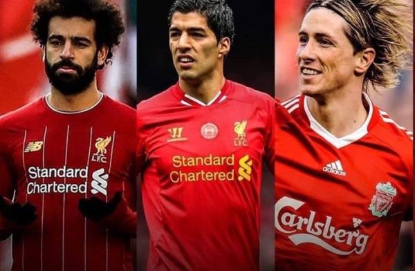 مقارنة مثيرة بالأرقام بين سواريز وتوريس وصلاح في ليفربول