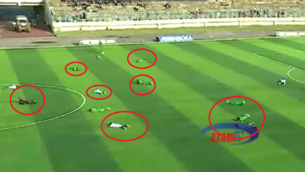 شاهد.. هجوم سرب من النحل على اللاعبين أثناء المباراة