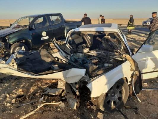 وفاة و4 إصابات خطيرة بحادث تصادم بين مركبة أمن وأخرى خاصة (صور)