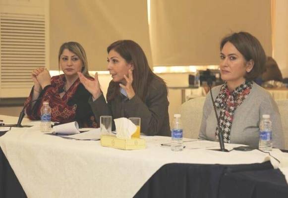 جلسة حوار عميقة بين فلحة بريزات والقطاع النسائي في نقابة الصحفيين