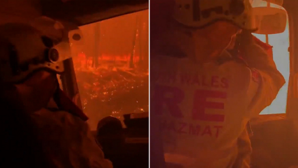 لحظات مخيفة لطاقم إطفاء أسترالي اقتحم جهنم وخرج منها سالما (فيديو)