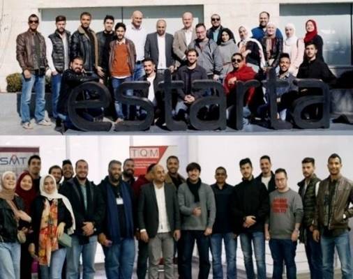 زيارة طلبة  قسم الشبكات وامن المعلومات بجامعة عمان الاهلية  لشركتي Estarta و SMT