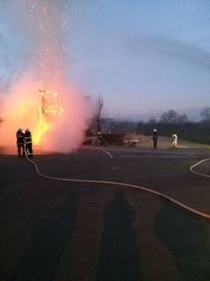 حرق تمثال ترامب في سلوفينيا (صور)