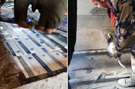 الجمارك تحبط تهريب دخان ومشروبات كحولية صور