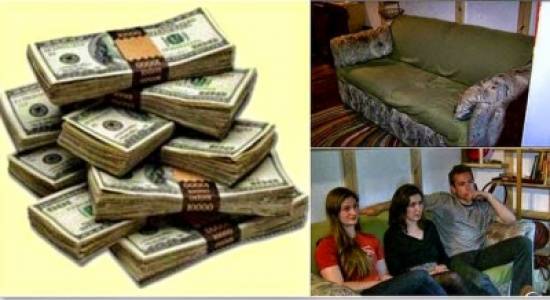 كانت غير مريحة، أمريكي يعثر على 43 ألف دولار داخل أريكة مستعملة