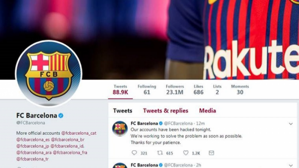 بيان من برشلونة بعد قرصنة حساباته الرسمية