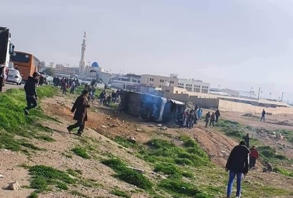 أين المخطط الكروكي لحادث سير حافلة الاسطول الدولي في الجامعة الهاشمية؟!