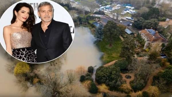 الإعصار دينيس يغمر بالمياه قصر جورج كلوني