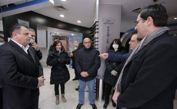 بالصور .. جـت تفتتح خيمة خدمات لوجستية لنقل المستلزمات للمحجور عليهم