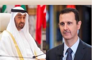 مباحثات هاتفية بين محمد بن زايد وبشار الأسد