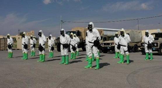 الجيش يتسلم مادة تعقيم كفاءتها 100
